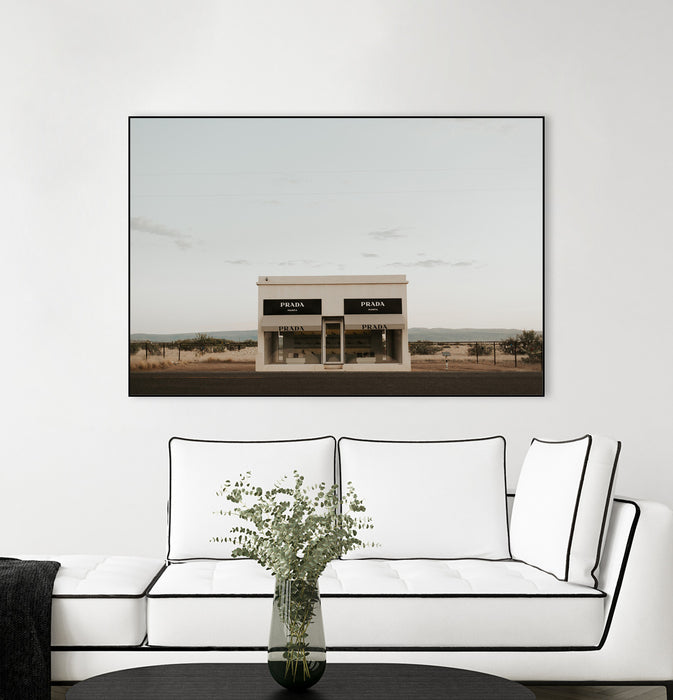 Œuvre d’art murale sur toile encadrée noire « Marfa » 36 x 24