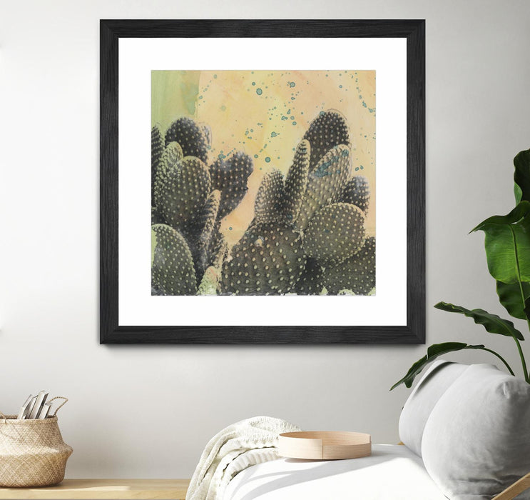 Œuvre d’art murale encadrée noire et mate « Desert Dreams Ii » 30 x 30
