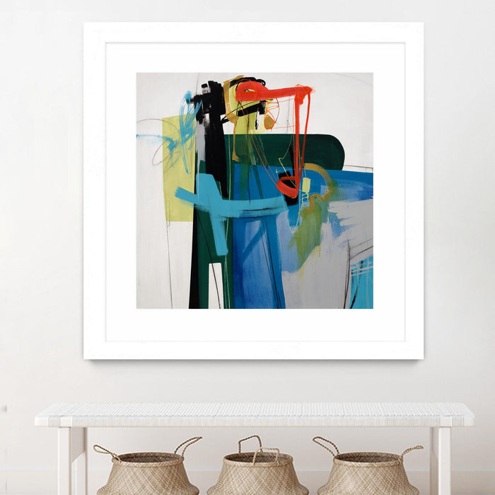 Œuvre d’art murale encadrée blanche et mate « Return The Fork » 36 x 36