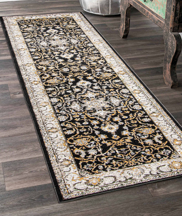 Carpette Legacy noire lavable à la machine - 2 pi 6 po x 8 pi 0 po