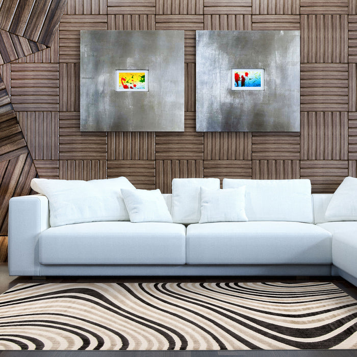 Carpette Nikkos taupe 5 pi 3 po x 7 pi 7 po