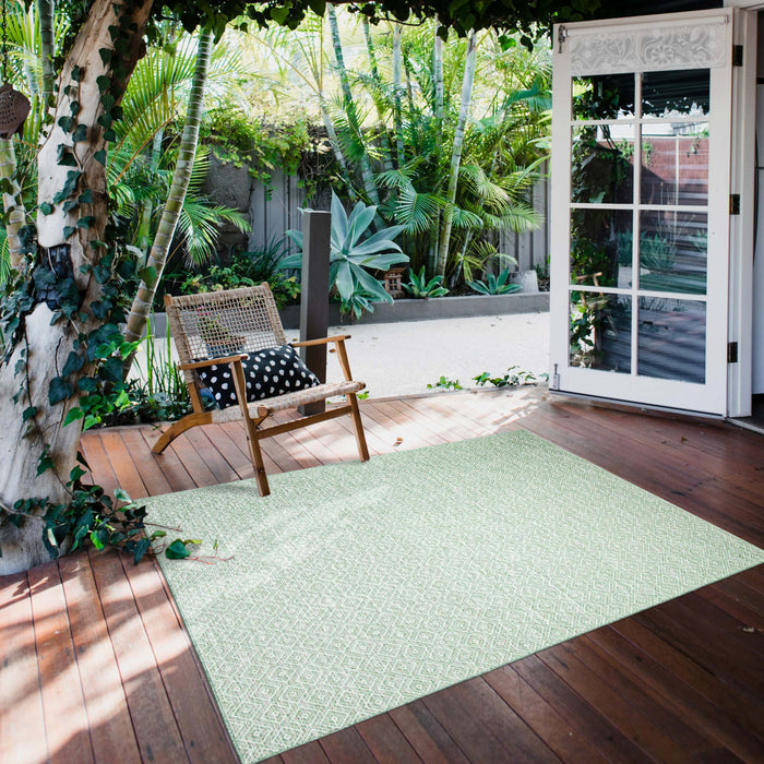 Carpette Neisha Diamond menthe 6 pi 7 po x 9 pi 6 po