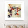 "Positive Energy I" Matted and Framed White 30x30 Wall Art