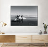"Surfers Iii" Canvas Framed Black 32x24 Wall Art