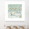 "Summer Confetti Ii" Matted and Framed White 30x30 Wall Art
