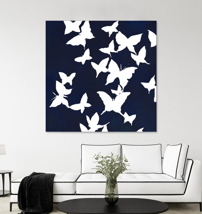 Œuvre d’art murale Giant Art « Flutterbys V3 » 54 x 54