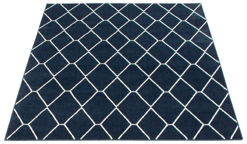 Carpette August bleu marineblanc 6 pi 7 po x 9 pi 6 po