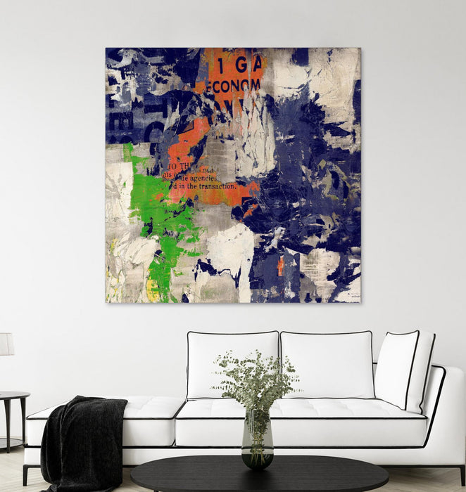 Œuvre d’art murale Giant Art « Economic Shift I » 72 x 72