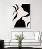 "Mouvement" Canvas Framed Black 24x32 Wall Art