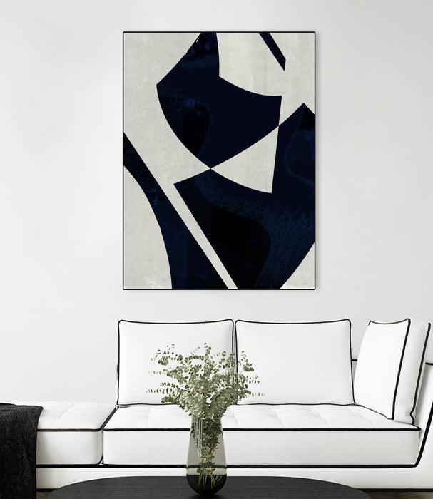 Œuvre d'art murale sur toile encadrée noire « Black Machine I » 24 x 32