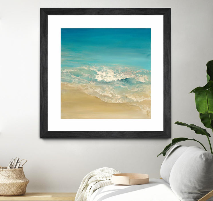 Œuvre d’art murale encadrée noire et mate « Coastal Viewpoint Ii » 36 x 36