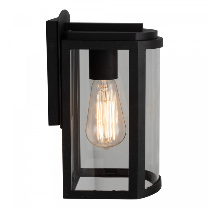 Applique murale II Lakewood noir mat à 1 ampoule pour l'extérieur