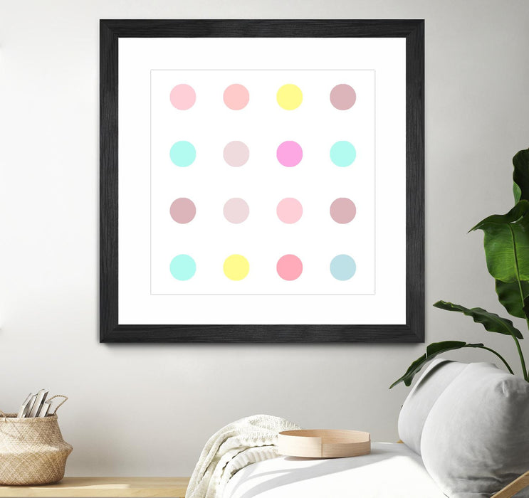 Œuvre d’art murale encadrée noire et mate « Pink Iv » 36 x 36