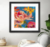 "Spring Bouquet V31" Matted and Framed Black 36x36 Wall Art