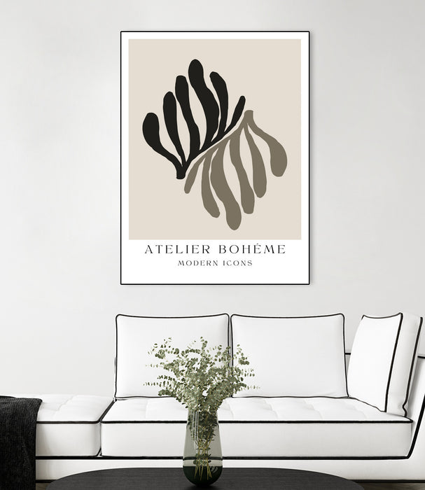 Œuvre d'art murale sur toile encadrée noire « Atelier Bohème No.1 » 30 x 40