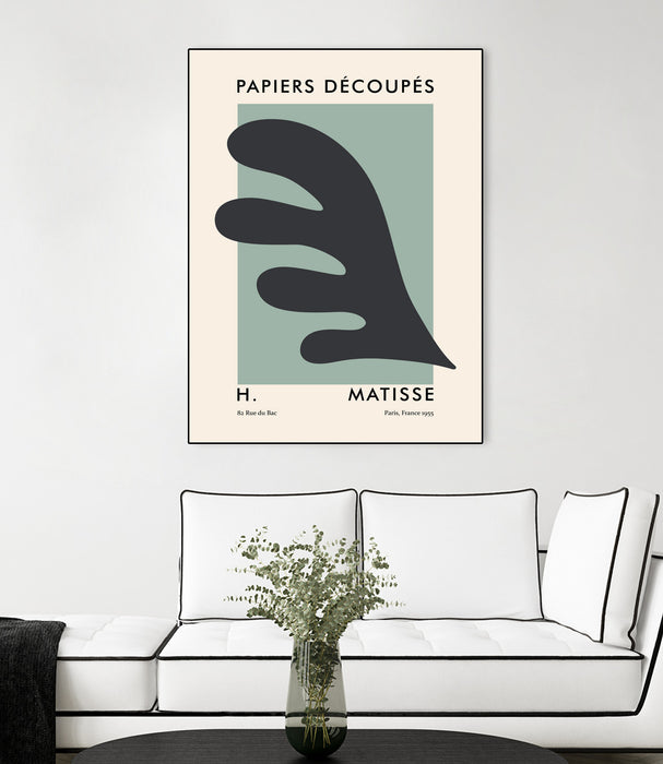 Œuvre d’art murale sur toile encadrée noire « Papiers Découpés Vi » 18 x 24