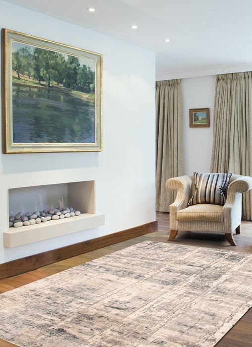 Carpette Octavian Abstract ivoire - 3 pi 11 pox 5 pi 11 po