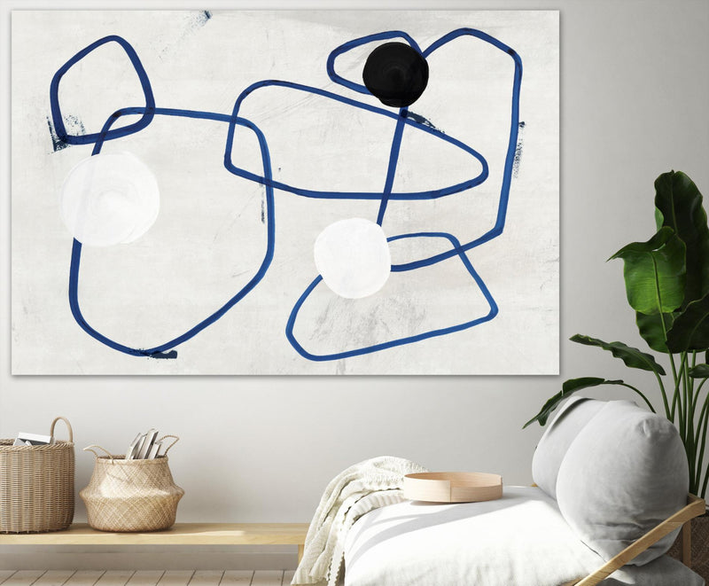 Œuvre d’art murale Giant Art « Midblue I » 84 x 54