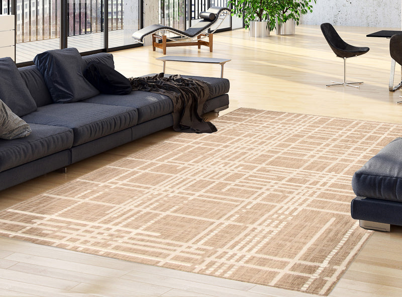Carpette Sadie Burburry Taupe-Champagne - 7 pi 10 pox 10 pi 2 po