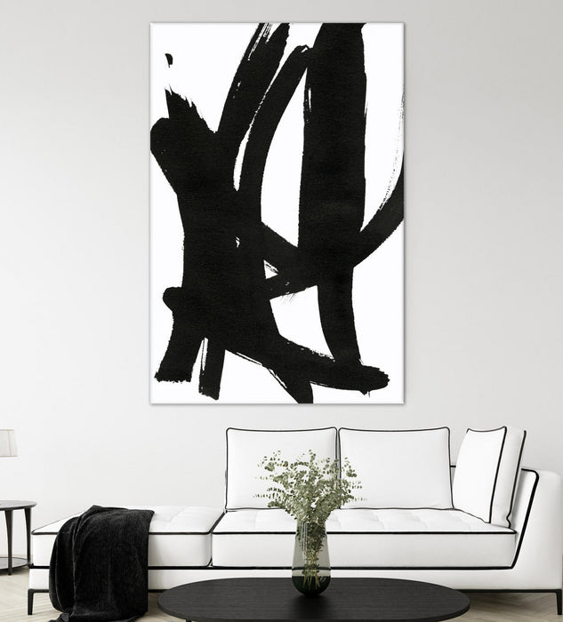Œuvre d’art murale Giant Art « Composition In Black And White 7 » 84 x 54