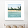 "Paradis Ii" Matted and Framed White 36x36 Wall Art