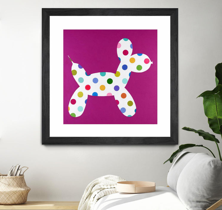Œuvre d’art murale encadrée noire et mate « Dottie » 36 x 36