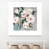 "Pale Pink Bouquet I" Matted and Framed White 30x30 Wall Art