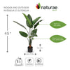 Artificial 45" Bird Of Paradise Indoor & Outdoor In Black Pot 