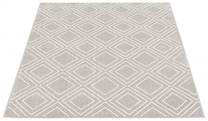 Carpette August gris géodeblanc 7 pi 10 po x 10 pi 2 po
