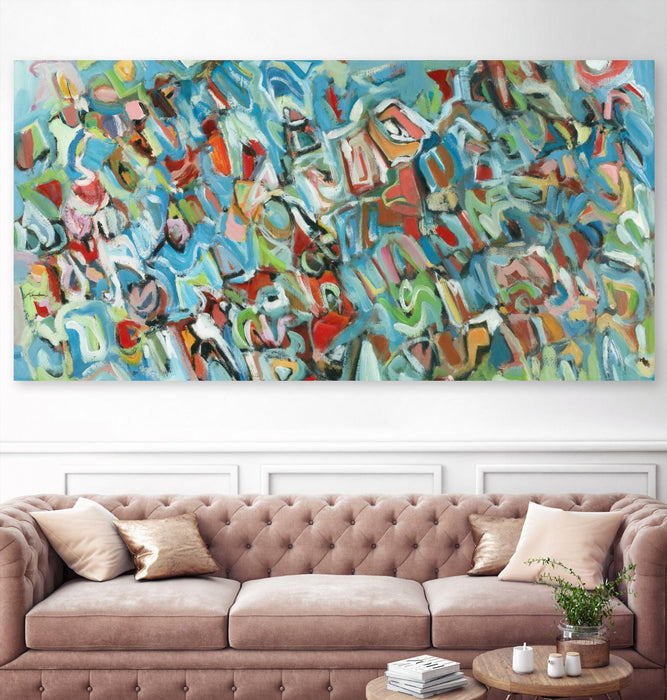 Œuvre d’art murale Giant Art « Lignes 2 » 72 x 36