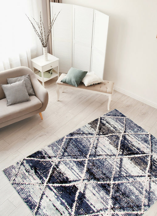 Carpette Makondo Abstract bleu - 8 pi 0 pox 10 pi 0 po