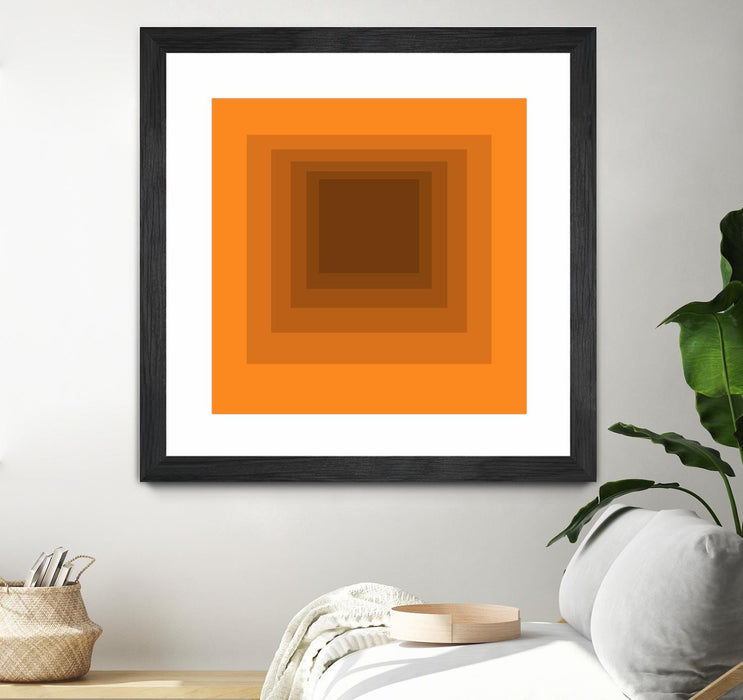 Œuvre d’art murale encadrée noire et mate « After Josef F » 30 x 30