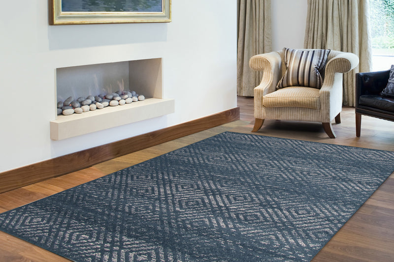 Carpette Electra couleur pétrole - 7 pi 10 pox 10 pi 2 po