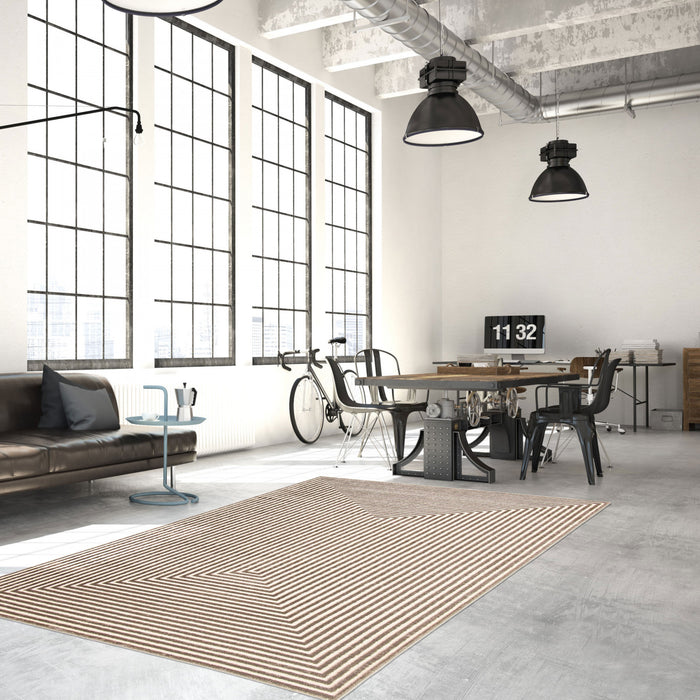 Carpette Kiah taupe 6 pi 7 po x 9 pi 6 po