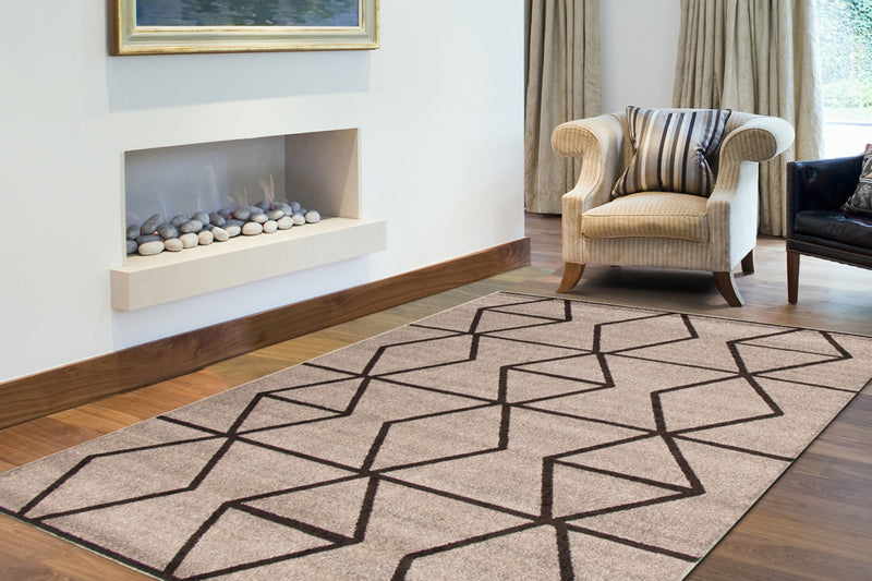 Carpette Anandi gris-brune - 3 pi 11 pox 5 pi 7 po