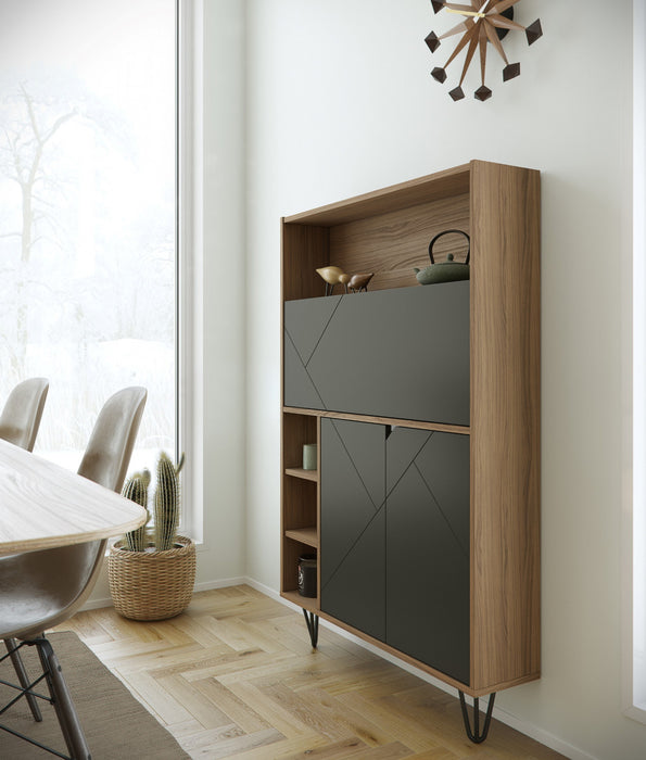 Bureau secrétaire Nordika - muscade et anthracite