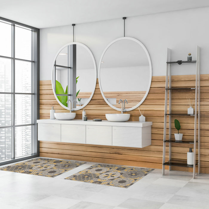 Carpette Bellezza grise 2 pi 2 po x 3 pi 0 po - Ensemble de 2