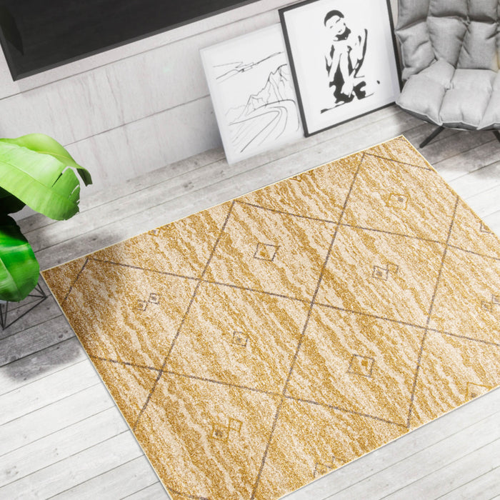 Tapis Grande Ivoire / Or 3pi 11 po X 5pi 7po