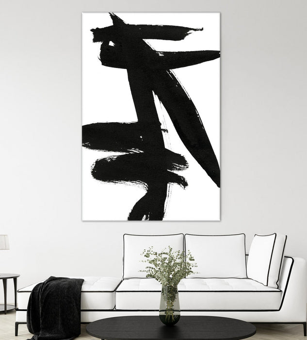 Œuvre d’art murale Giant Art « Composition In Black And White 9 » 84 x 54