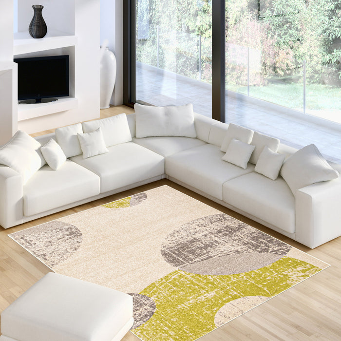 Carpette Ellegance ivoirevert 7 pi 10 po x 10 pi 2 po