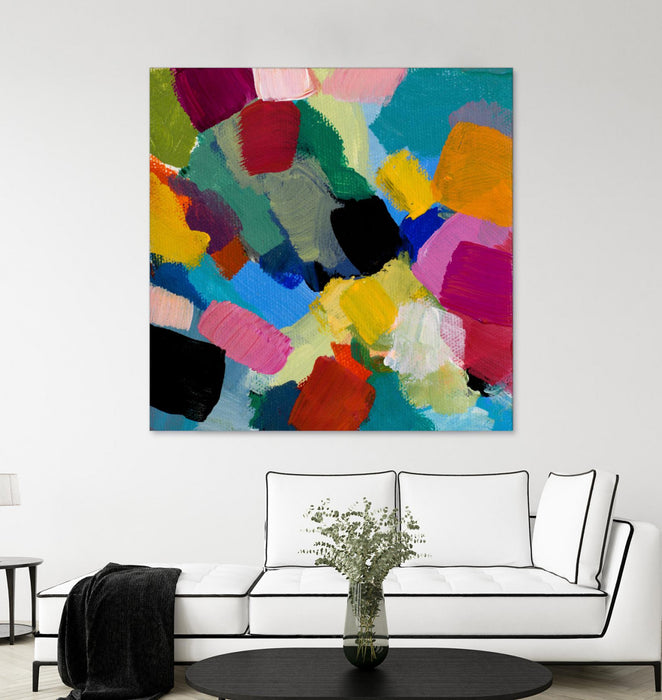 Œuvre d’art murale Giant Art « Spring Confetti Ii » 72 x 72