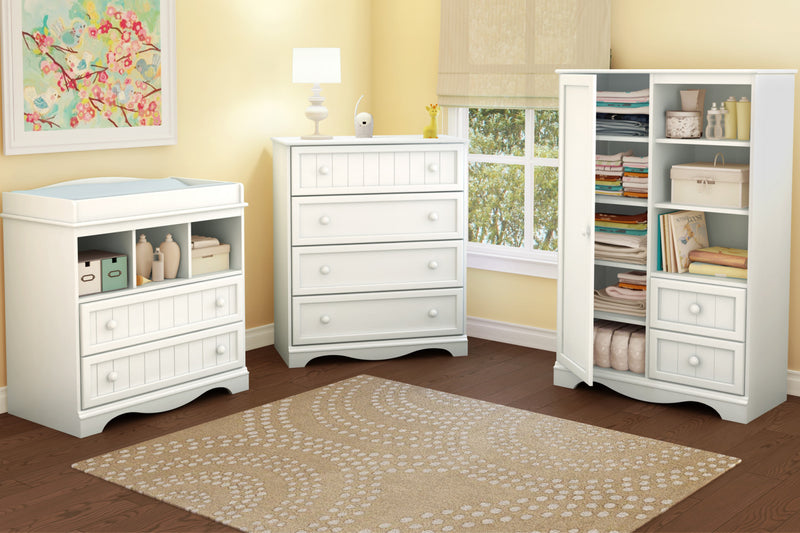 Savannah Commode à porte - Blanc solide