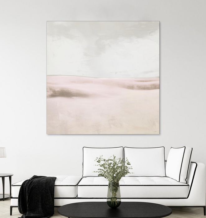Œuvre d’art murale Giant Art « Blush Balance I » 54 x 54