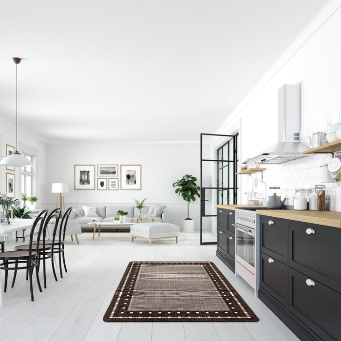 Carpette Clementine chocolat - 4 pi 4 po x 6 pi 5 po