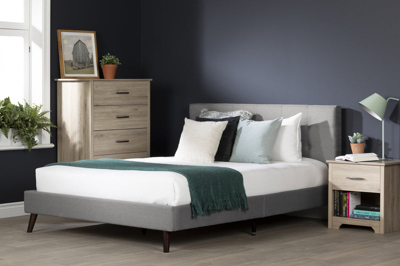 Fusion Lit complet rembourré Double - Gris clair