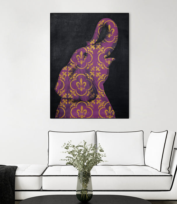 Œuvre d'art murale sur toile encadrée noire « Zoo Celebration I » 24 x 32