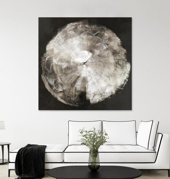 Œuvre d’art murale Giant Art « Touch Of Darkened Silver » 72 x 72