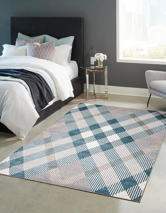 Carpette Kors grise lavable à la machine - 8 pi 0 po x 10 pi 0 po