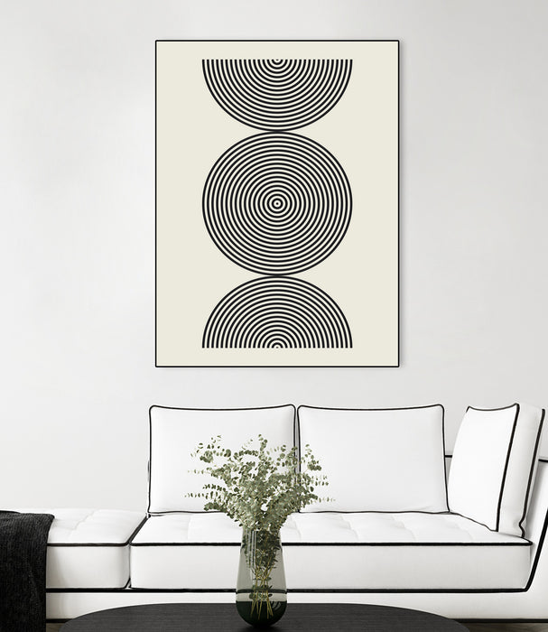 Œuvre d’art murale sur toile encadrée noire « Simplicity Ii » 24 x 32