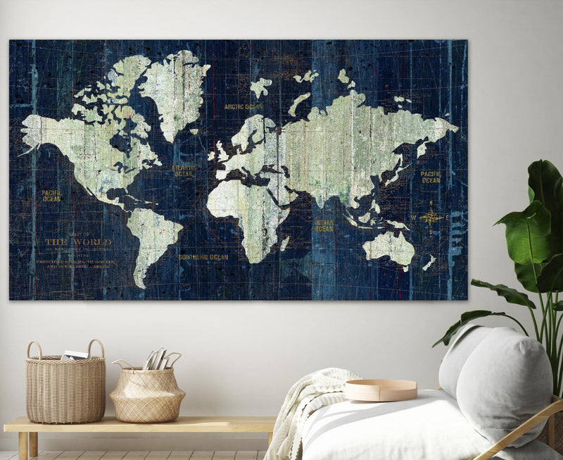 Œuvre d’art murale Giant Art « Old World Map » 84 x 48
